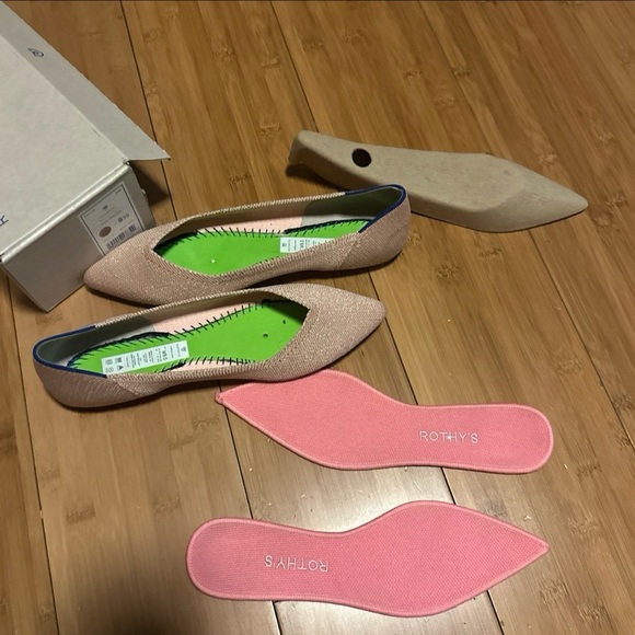 Like New- Rothy’s- Rosé Metallic Point Size 9.5- RARE/H2F - Picture 9 of 9